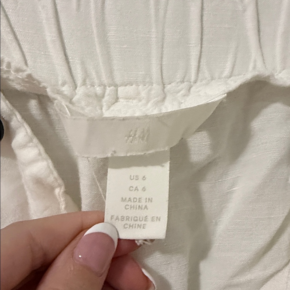 H&M Cream Linen Pants - Picture 2 of 3